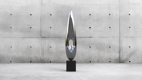 Blog perusahaan terbaru tentang Patung Stainless Steel Cermin Tempa: Dari Render Konsep ke Realitas Kustom