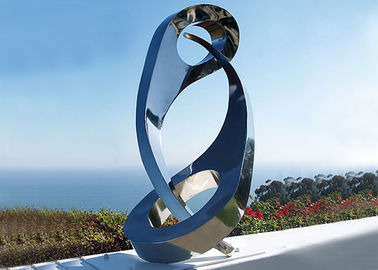 Umum Yin Yang Cermin Patung Stainless Steel Untuk Dekorasi, Tinggi 180cm