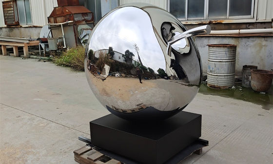 Harga yang bagus Logam Dipoles Stainless Steel Patung Buah Apel Dekorasi Luar Ruangan on line