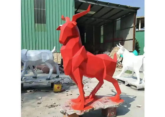 Harga yang bagus Seni Publik Modern Hewan Rusa Outdoor Fiberglass Sculpture Ukuran Hidup on line