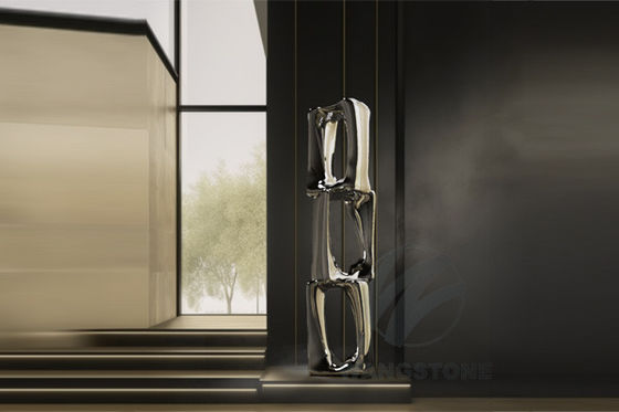 Harga yang bagus Seni Modern Abstrak Stainless Steel Outdoor Metal Sculpture Cermin Dipolih on line