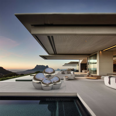 Harga yang bagus Stainless Steel Art Polished Outdoor Metal Sculpture Desain Batu Batu on line