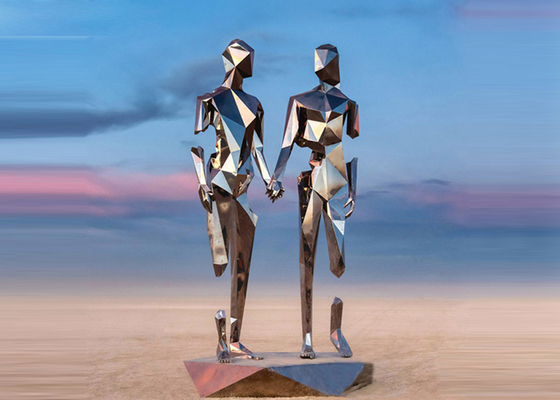Harga yang bagus Ukuran Besar Dekorasi Lansekap Polished Lover Sculpture Baja Rustless on line