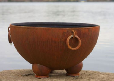 Harga yang bagus Desain Kuno terbuka Baja Fire Pit, Copper Fire Pit Bowl Untuk Yard on line