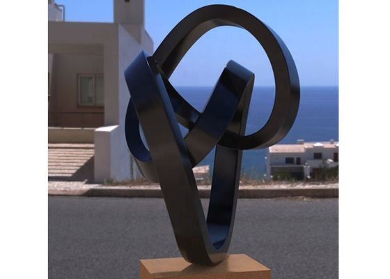 Harga yang bagus Custom Painted Metal Art Stainless Steel Abstract Twisted Sculpture untuk Outdoor on line