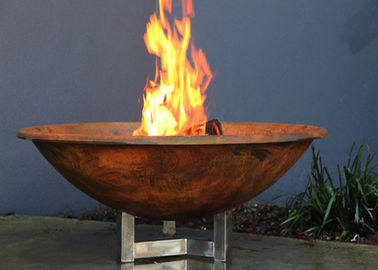 Harga yang bagus Rusty Finish Corten Steel Fire Bowl, Stabilitas Korosi Lubang Api Baja Bulat on line