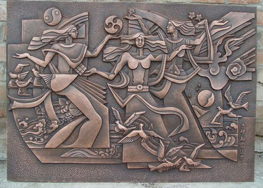 Harga yang bagus Gaya Klasik Wall Art Bronze Relief Casting Permukaan Finish Anti Korosi on line