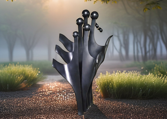 Harga yang bagus Seni Kebun Abstrak Berwarna Logam Modern Patung Luar Rupa Baja Rostless on line