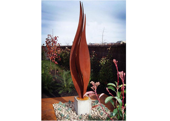 Harga yang bagus Bunga Corten Steel Rusty Garden Sculptures Untuk Dekorasi Modern on line