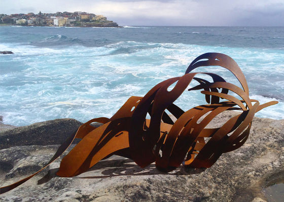 Harga yang bagus Besar Rusty Garden Corten Steel Patung, Patung Logam Luar Abstrak Dekorasi on line