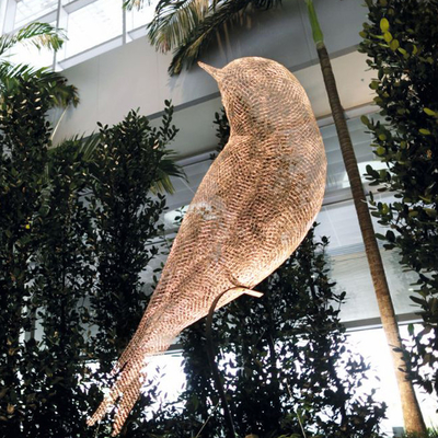 Harga yang bagus Modern Taman Outdoor Metal Animal Stainless Steel Wire Bird Sculpture on line