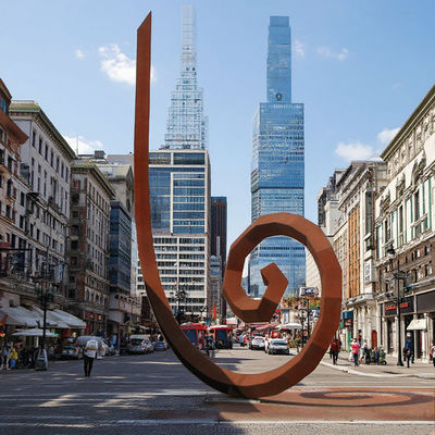 Harga yang bagus Art Rust Metal Besar Outdoor Urban Park Landscape Weathering Penjual Patung Baja on line