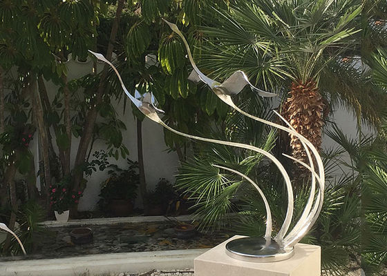 Harga yang bagus Metal Bird Abstract Yard Sculptures / Metal Wave Sculpture Untuk Dekorasi Dalam Ruangan on line