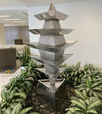 Harga yang bagus Dekorasi Publik Air Mancur Taman Luar Ruangan Patung Baja Tahan Karat on line