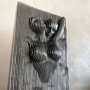 Harga yang bagus Desain Patung Produsen Modern Dekorasi Dinding Patung Baja Logam Karya seni on line