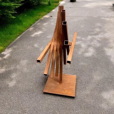 Harga yang bagus Abstrak Dekorasi Logam Taman Luar Ruangan Patung Baja Corten Pabrik Logam on line