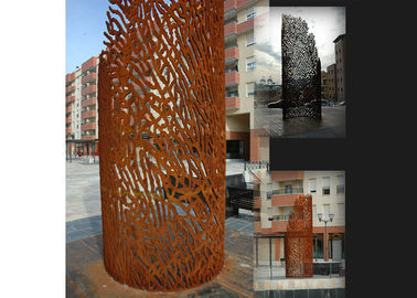 Harga yang bagus Metal Laser Cut Corten Steel Sculpture, Patung Taman Logam Berkarat on line