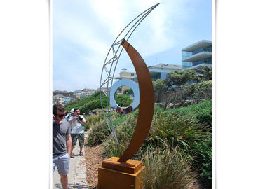 Harga yang bagus Modern Rusty Garden Sculptures, Ukuran Patung Baja Besar Kustom on line