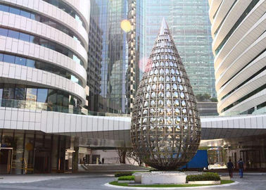 Harga yang bagus Bangunan Stainless Steel Dipoles Besar Luar Patung Logam Pintu Masuk Patung on line