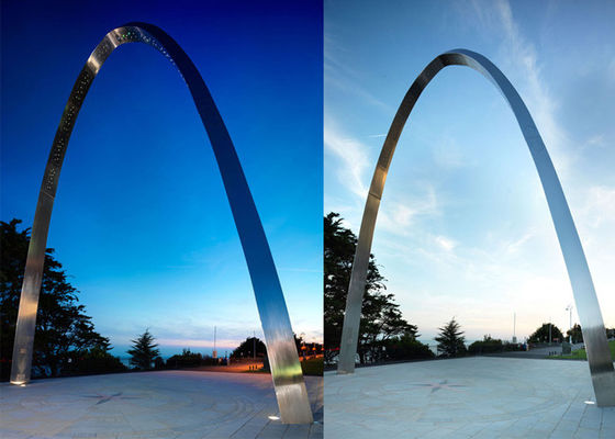 Harga yang bagus Modern Luar Stainless Steel Patung Patung Lengkungan Untuk Dekorasi Perkotaan on line