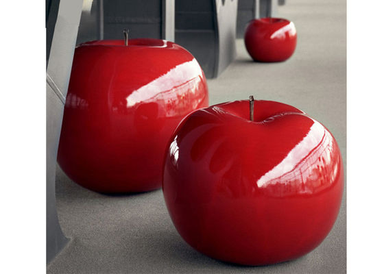 Harga yang bagus Patung Besar Dicat Merah Apple Patung Fiberglass Hias 120 Cm Tinggi on line
