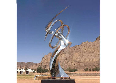 Harga yang bagus Modern Dekoratif Cermin Luar Dipoles Stainless Steel Patung Umur Panjang on line