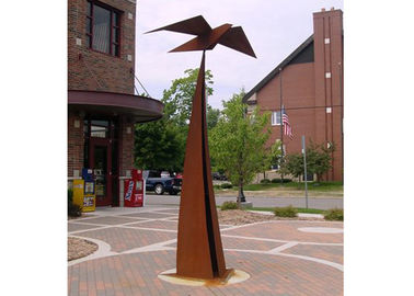 Harga yang bagus Besar Luar Art Dekoratif Corten Steel Abstrak Patung Tempa Dan Pengecoran on line