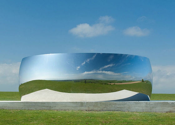 Harga yang bagus Dekorasi Modern Logam Taman Patung Cermin Stainless Steel Dipoles on line