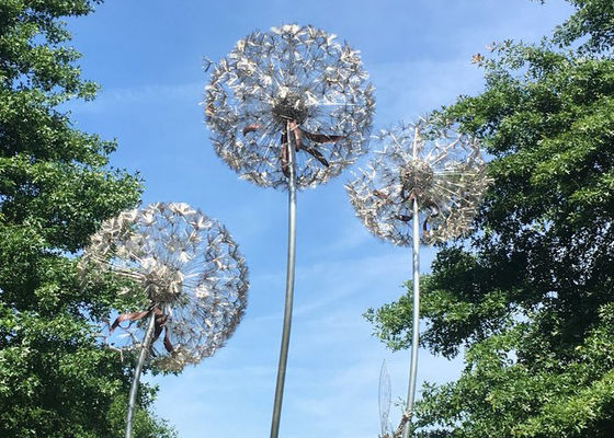 Harga yang bagus Patung Dandelion Baja Stainless Steel Yang Luar Biasa on line