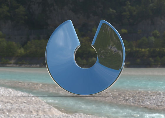 Harga yang bagus Cermin Dipoles Patung Stainless Steel Luar Ruangan Modern untuk Lansekap Taman on line