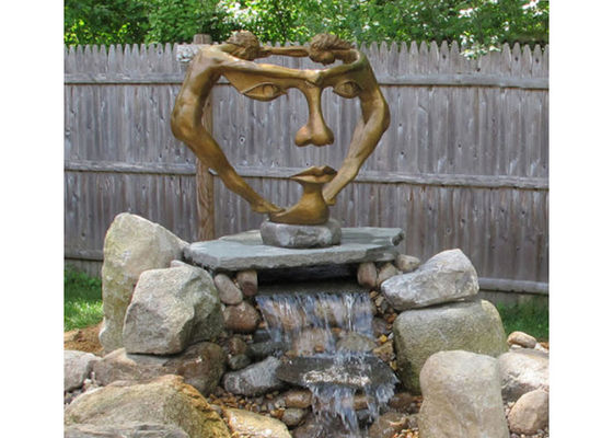 Harga yang bagus Pria Dan Wanita Menari 150cm Tinggi Seni Taman Luar Ruangan Perunggu on line