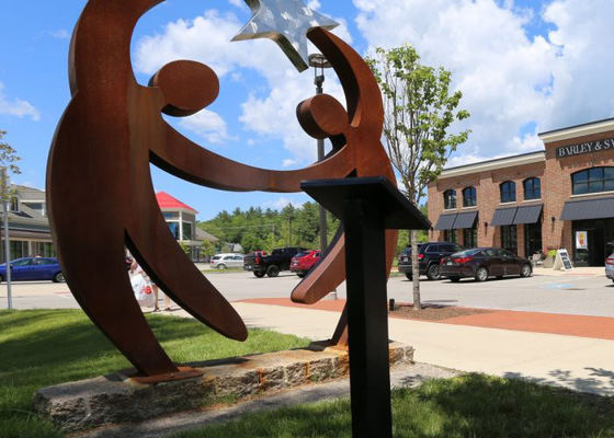 Harga yang bagus Ukuran Hidup Luar Ruangan Bintang Penari Corten Steel Sculpture on line