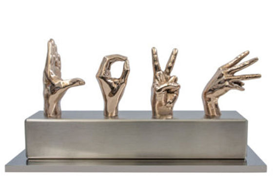 Harga yang bagus Patung Aksi Perunggu Pengecoran Modern Untuk Dekorasi Luar Ruangan Dan Dalam Ruangan on line