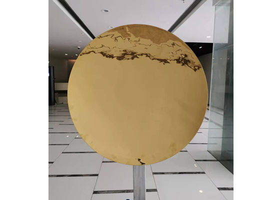 Harga yang bagus Patung Cermin Emas Stainless Steel Hias Dinding on line