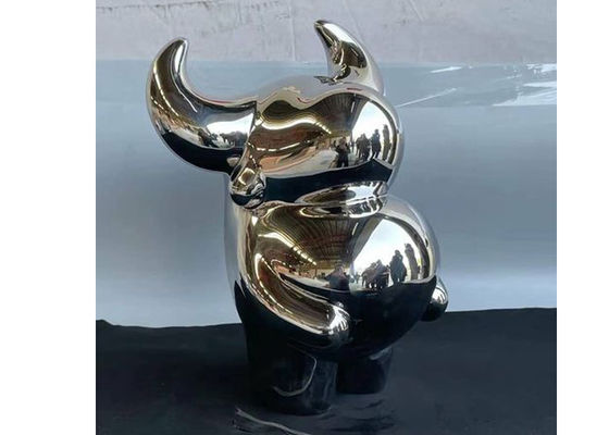 Harga yang bagus Patung Sapi Stainless Steel 316 Dipoles Untuk Dekorasi Rumah on line