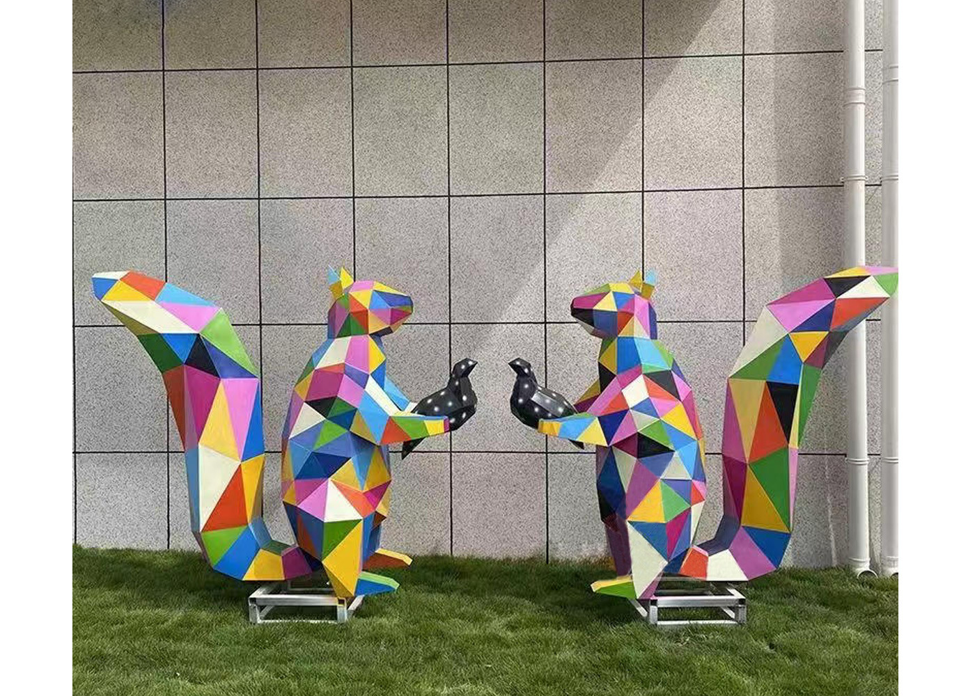 Colorful Squirrel Sculpture