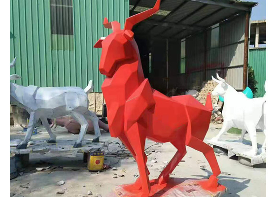 Gambar Hewan Rusa Ukuran Hidup Patung Fiberglass Luar Ruangan Untuk Dekorasi Taman