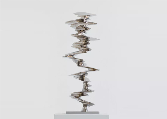 Harga yang bagus Modern Kontemporeray Stainless Steel Polished Tony Cragg Patung Tanpa Judul on line