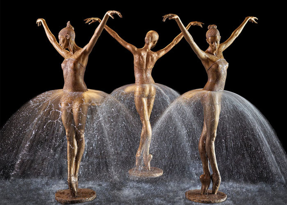 Harga yang bagus Outdoor Garden Decoration Air Mancur Perunggu Ballerina Dengan Ukuran Tinggi 180cm on line