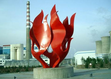 Harga yang bagus Modern merah dicat Stainless Steel patung luar ruangan OEM / ODM tersedia on line