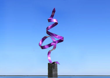 Harga yang bagus Anti Corrosion Painted Metal Sculpture Abstrak Desain Berbagai Warna Tinggi 200cm on line