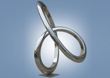 Harga yang bagus Modern Indoor Ribbon Patung Stainless Steel Dipoles 80cm / 100cm / 120cm / 250cm on line