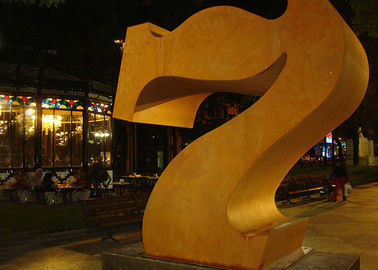 Harga yang bagus Profesional Nomor 7 Patung Baja Corten Tanpa Alas Tinggi 180cm on line
