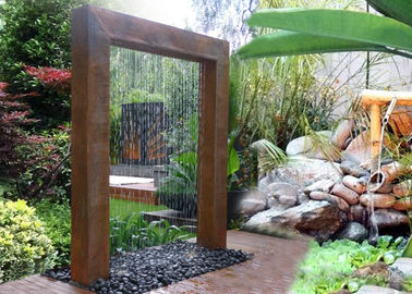 Harga yang bagus Corten Steel Rain Curtain Fitur Air Air Mancur Tirai Ukuran Yang Berbeda on line