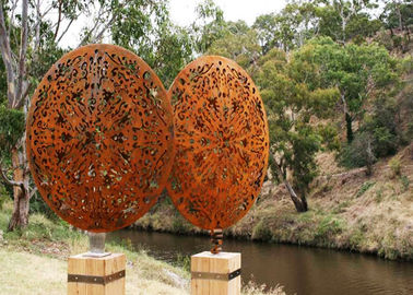 Harga yang bagus Gaya Vintage Corten Steel Patung Stabilitas Stabilitas Ukuran Disesuaikan on line