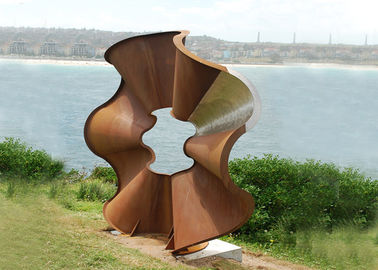 Harga yang bagus Bentuk Bunga Yang Indah Bentuk Patung Baja Corten Gaya Modern Untuk Outdoor on line