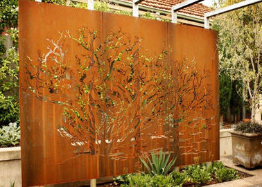 Harga yang bagus Disesuaikan Corten Steel Metal Wall Art Patung Pohon Untuk Dekorasi Taman on line