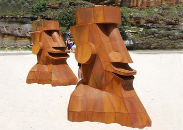 Harga yang bagus Gaya barat Corten Steel Metal Angka Taman Patung 150cm Tinggi on line