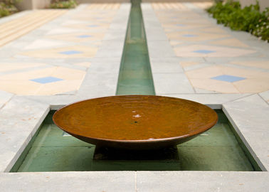 Harga yang bagus Dekorasi Taman Fitur Air Mangkuk Besar / Corten Steel Water Bowl Fitur Taman on line