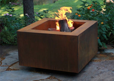 Harga yang bagus Wood Fireing Square Metal Fire Pit, Desain Sederhana on line
